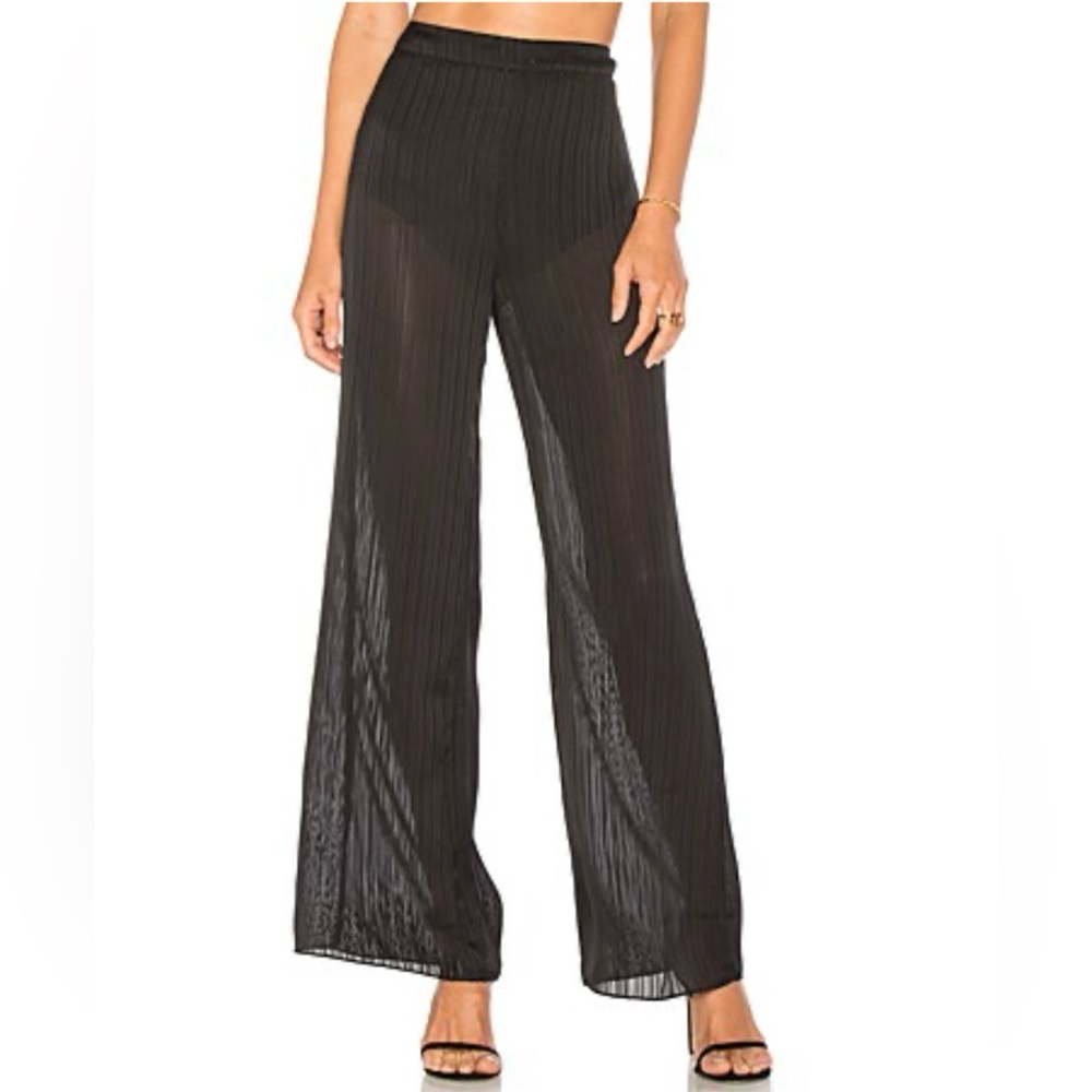 Revolve Lovers + Friends Black High Waisted Wide Leg Pant
